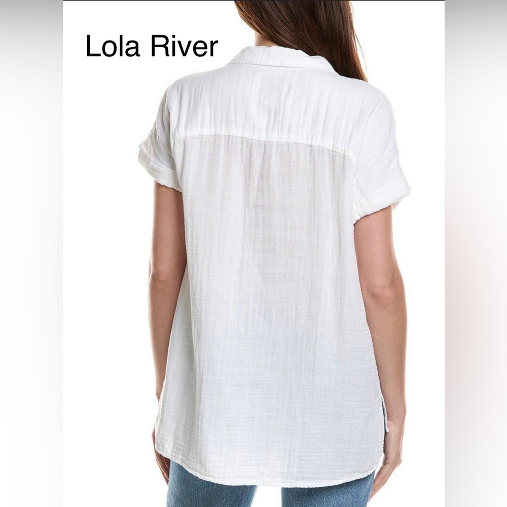 Lola River Women's White Button Down Shirt